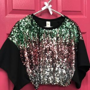 Sequin Party Crop Top